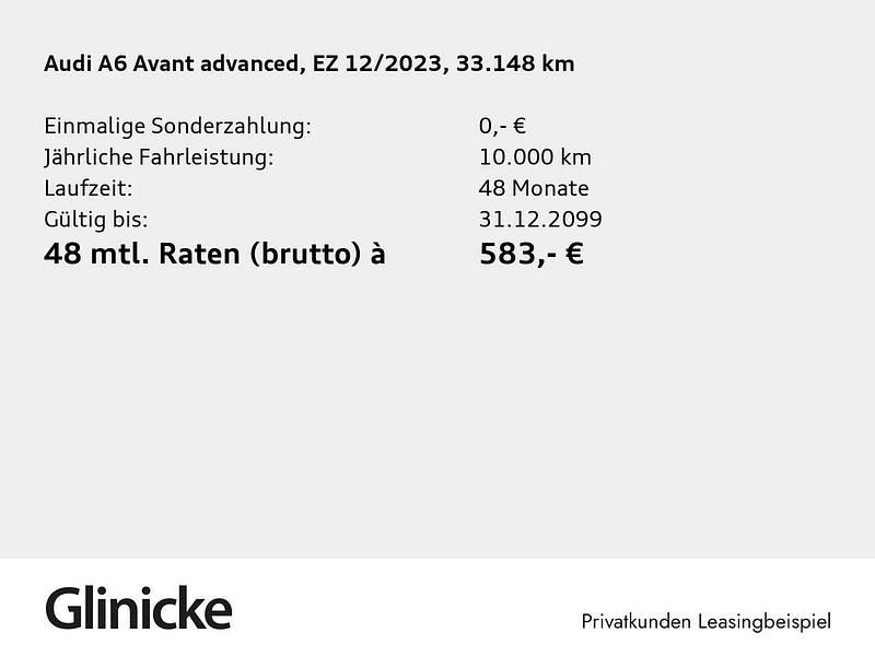 Gebraucht Audi A6 Advanced Plus 265 PS (194 kW) 2023 Florettsilber metallic Kombi
