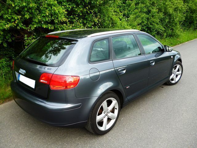 Grau metallic Gebraucht 2007 Audi A3 Sportback S-Line Kleinwagen | 10.750 € - Bild 1/4