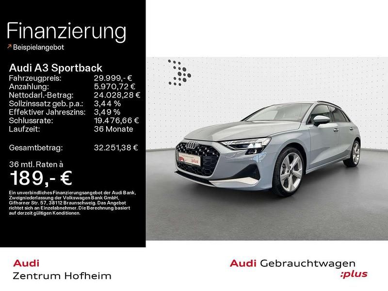 Pfeilgrau perleffekt Gebraucht 2024 Audi A3 Advanced Plus Limousine | 29.999 € - Bild 1/4