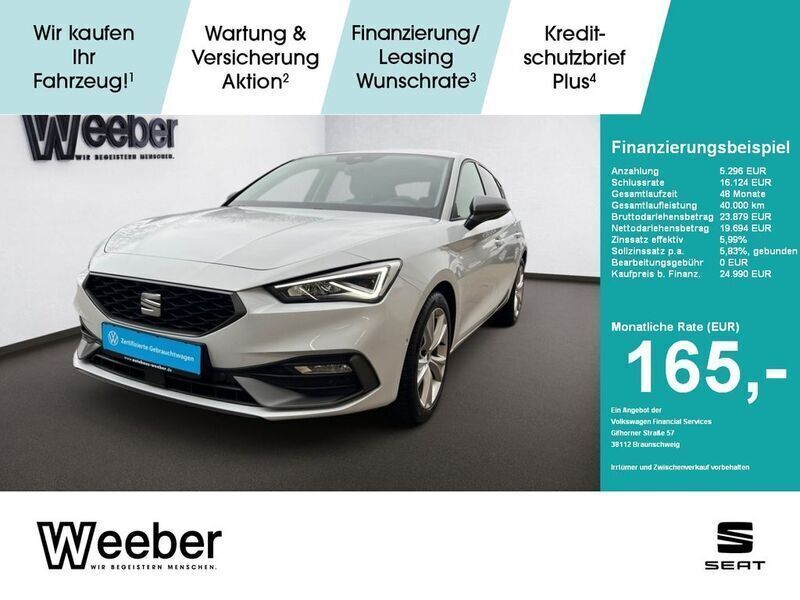 Nevada weiss Gebraucht 2024 Seat Leon FR Limousine | 25.980 € (Fairer Preis) - Bild 1/4
