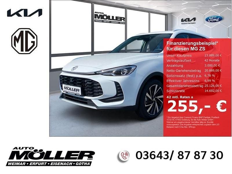 Neu MG ZS Luxury 197 PS (144 kW) 2025 Dover white Limousine