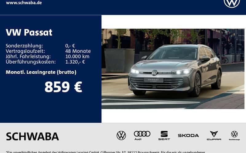 Grau Neu 2025 VW Passat Elegance Kombi | 55.890 € (Teuer) - Bild 1/4