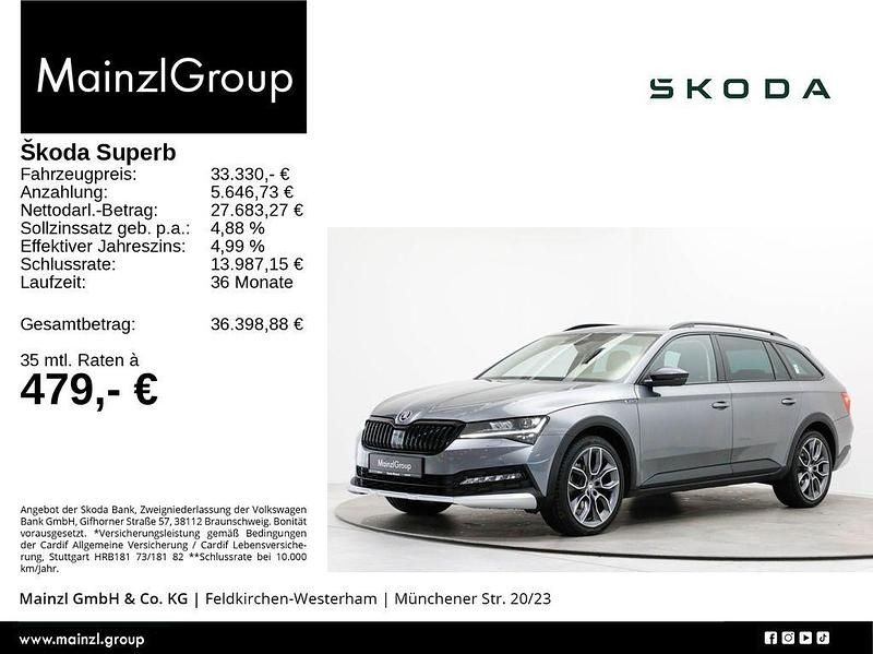 Graphitegrau metallic (metallic) Gebraucht 2022 Skoda Superb Kombi | 33.330 € (Teuer) - Bild 1/3