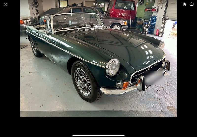 Grün Gebraucht 1972 MG B Cabrio | 9.800 € - Bild 1/4