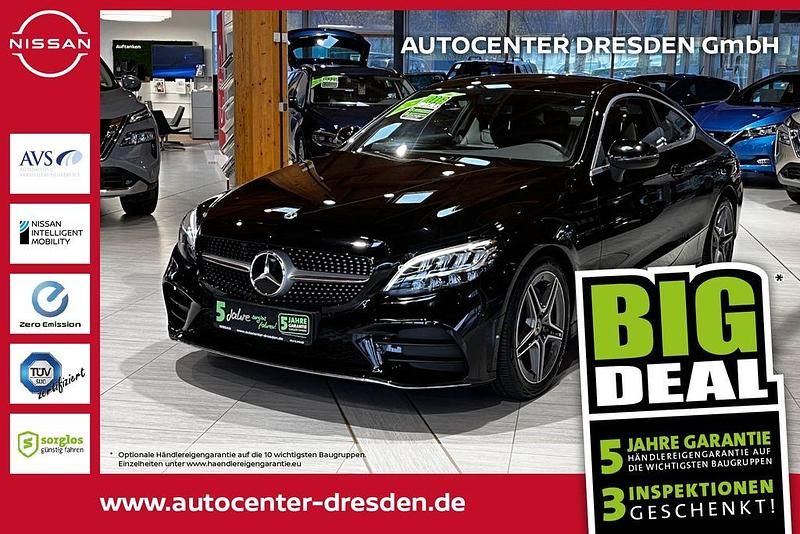 Schwarz unilack Gebraucht 2022 Mercedes C220 AMG line Coupé | 33.980 € (Guter Preis) - Bild 1/4