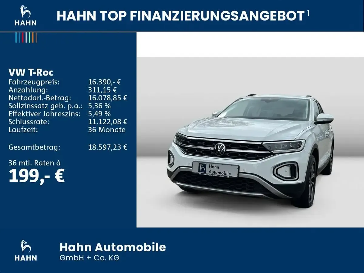 Gebraucht VW T-Roc Style 110 PS (80 kW) 2023 Weiß SUV