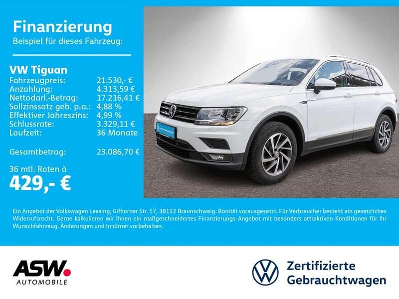Pure white Gebraucht 2017 VW Tiguan Sound SUV | 21.530 € (Guter Preis) - Bild 1/4