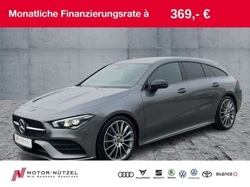 Mountaingrau met. Gebraucht 2020 Mercedes CLA200 Shooting Brake AMG line Kombi | 27.760 € (Fairer Preis) - Bild 1/4