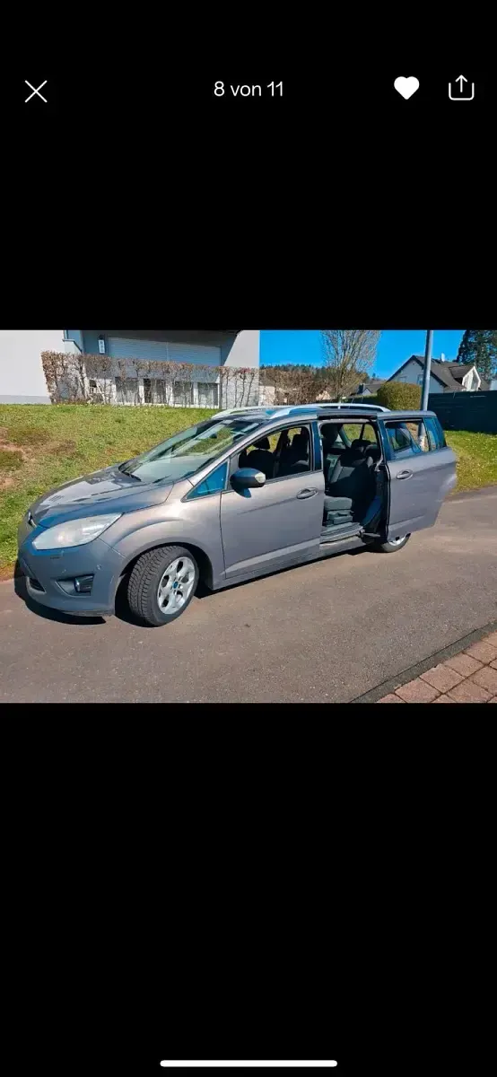 Gebraucht Ford Grand C-Max 115 PS (84 kW) 2012 Grau Van / Kleinbus