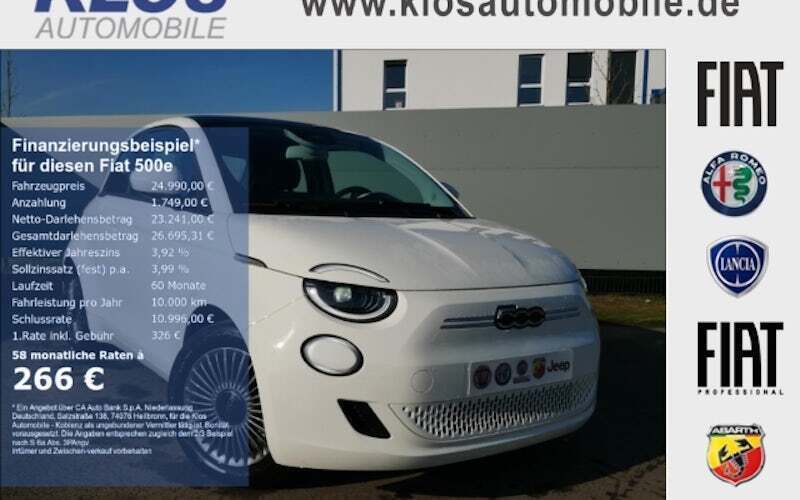 Min (grau) Gebraucht 2022 Fiat 500e Icon Limousine | 25.990 € - Bild 1/4