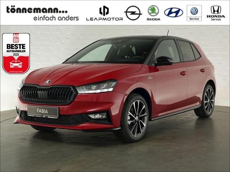 Velvet rot Gebraucht 2025 Skoda Fabia Monte Carlo Kleinwagen | 22.724 € (Guter Preis) - Bild 1/3