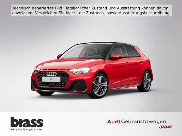 Progressivrot metallic/mythosschwarz metallic Gebraucht 2024 Audi A1 Sportback S-Line Kleinwagen | 24.400 € (Fairer Preis) - Bild 1/4