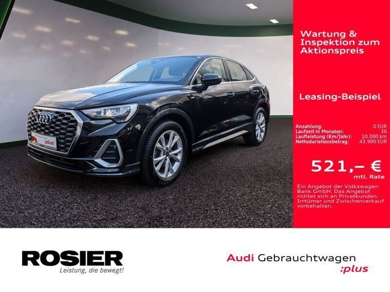 Mythosschwarz metallic Gebraucht 2024 Audi Q3 Sportback S-Line SUV | 43.990 € (Fairer Preis) - Bild 1/4