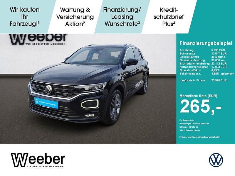Deep black perleffekt (metallic) Gebraucht 2021 VW T-Roc R-line SUV | 23.990 € (Guter Preis) - Bild 1/4