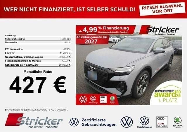 Kieselgrau Gebraucht 2024 Audi Q4 e-tron S-Line SUV | 35.949 € (Guter Preis) - Bild 1/3