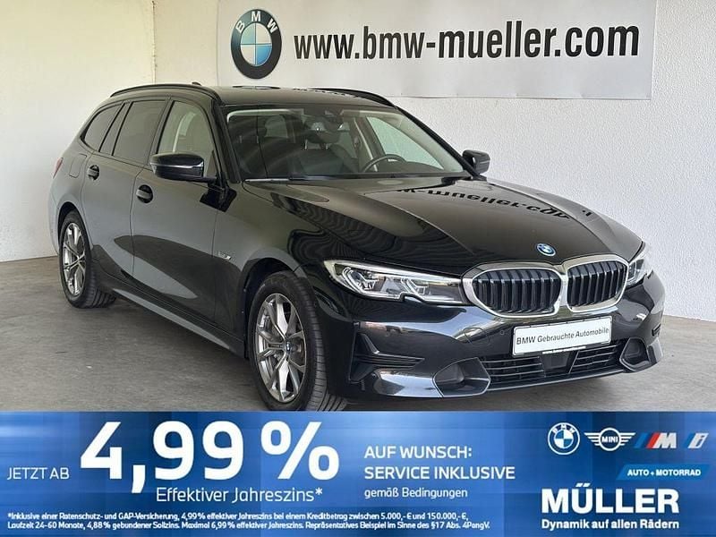 Schwarz Gebraucht 2022 BMW 330e Sport Line Kombi | 29.249 € (Guter Preis) - Bild 1/4