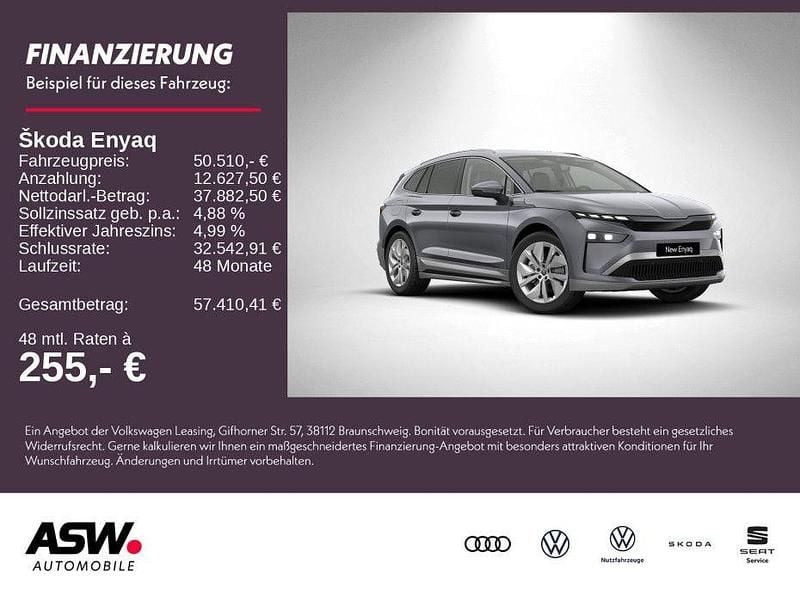 Graphitegrau metallic Neu 2025 Skoda Enyaq iV SUV | 50.510 € (Guter Preis) - Bild 1/4