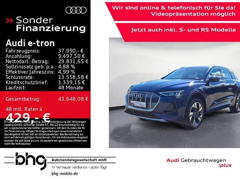 Navarrablau metallic Gebraucht 2022 Audi e-tron S-Line SUV | 37.990 € (Guter Preis) - Bild 1/4
