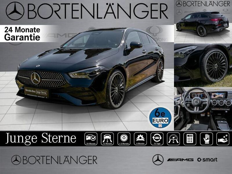 Schwarz Gebraucht 2024 Mercedes CLA250e Shooting Brake AMG Line Premium Plus Kombi | 43.333 € (Teuer) - Bild 1/4