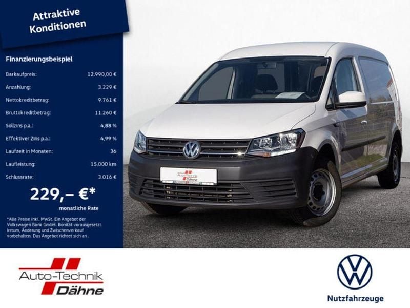 Weiss / candy weiss Gebraucht 2019 VW Caddy Maxi Trendline Van / Kleinbus | 12.990 € (Superpreis) - Bild 1/4