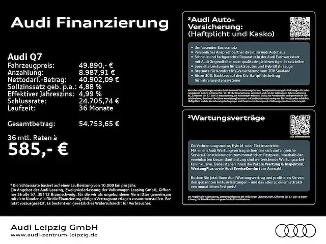 Gebraucht Audi Q7 Business 231 PS (169 kW) 2023 Satellitsilber metallic SUV