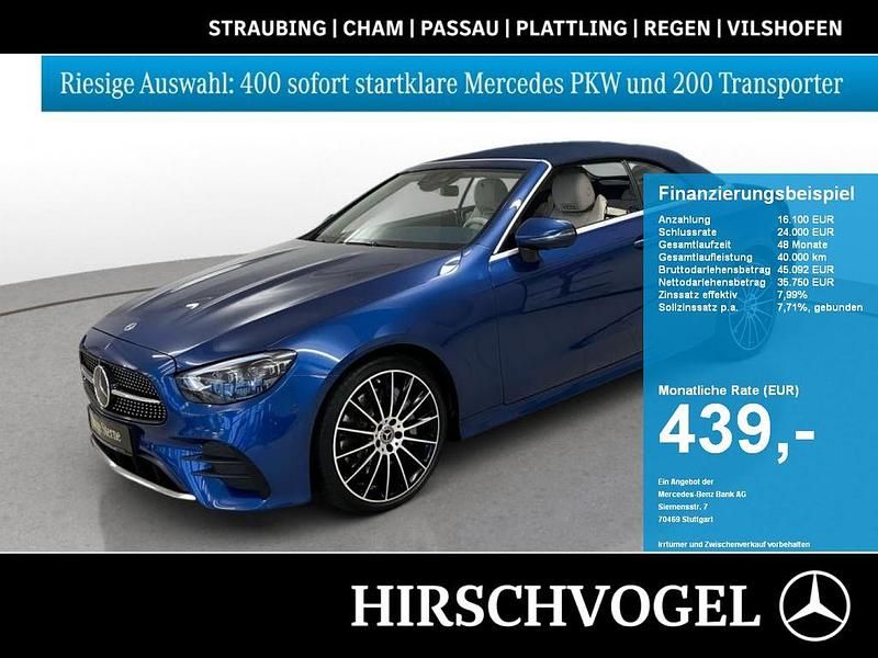 Metalliclack spektralblau Gebraucht 2021 Mercedes E450 AMG line Cabrio | 50.980 € (Fairer Preis) - Bild 1/4