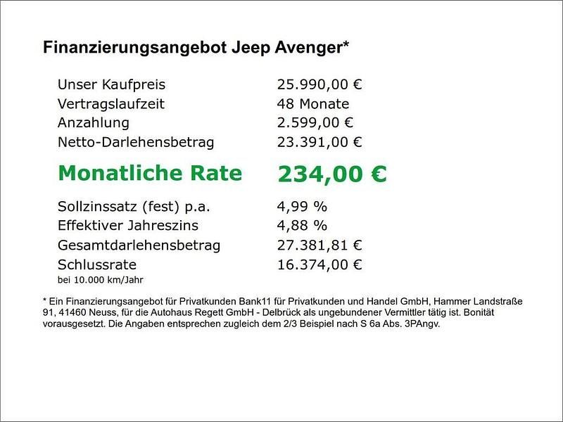 Gebraucht Jeep Avenger EV Summit 114 kW (156 PS) 2023 Schwarz SUV