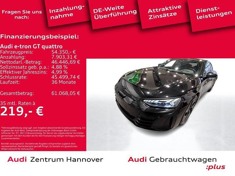Gebraucht Audi e-tron GT quattro Comfort 350 kW (476 PS) 2022 Mythosschwarz metallic Limousine
