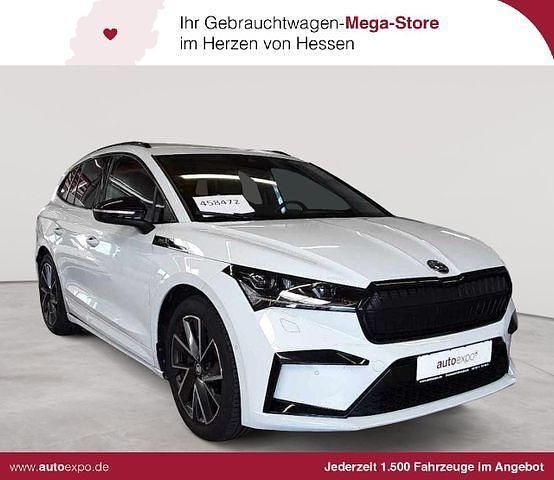 Weiß Gebraucht 2022 Skoda Enyaq iV SportLine SUV | 35.989 € (Superpreis) - Bild 1/4