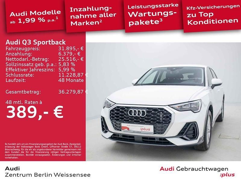 Weiß Gebraucht 2022 Audi Q3 Sportback Sport SUV | 31.895 € (Guter Preis) - Bild 1/4