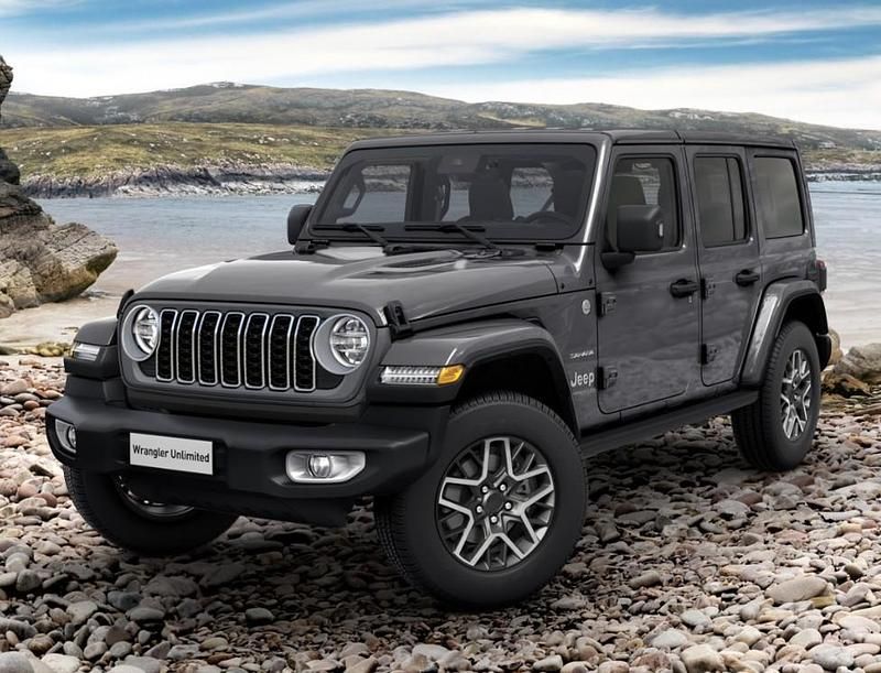 Bright white Neu 2025 Jeep Wrangler Sahara SUV | 62.970 € (Fairer Preis) - Bild 1/2