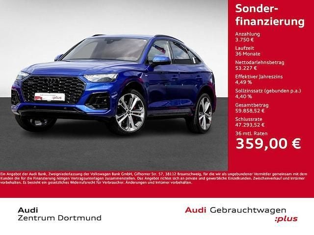 Blau Gebraucht 2024 Audi Q5 Sportback S-Line SUV | 56.977 € (Teuer) - Bild 1/4