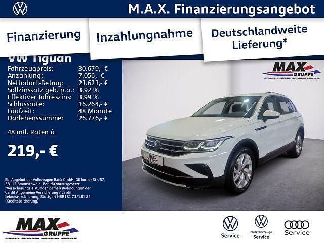 Weiß Gebraucht 2022 VW Tiguan Elegance SUV | 30.679 € (Guter Preis) - Bild 1/3