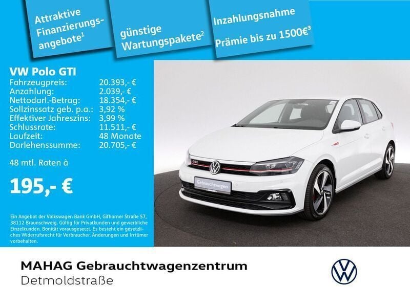 Pure white Gebraucht 2020 VW Polo GTI Limousine | 20.891 € (Fairer Preis) - Bild 1/2