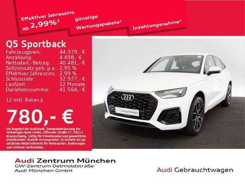 Ibisweiß Gebraucht 2022 Audi Q5 S-Line SUV | 44.979 € (Teuer) - Bild 1/2