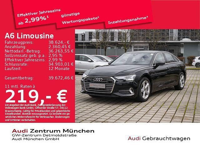 Mythosschwarz metallic Gebraucht 2023 Audi A6 Sport Limousine | 38.624 € (Guter Preis) - Bild 1/2