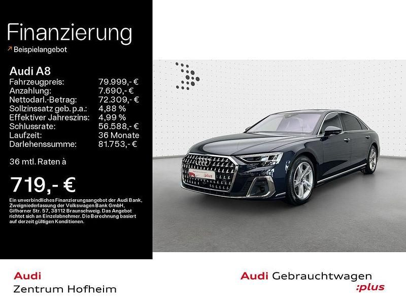 Firmamentblau metallic Gebraucht 2024 Audi A8L Ambiente Limousine | 79.999 € (Fairer Preis) - Bild 1/4