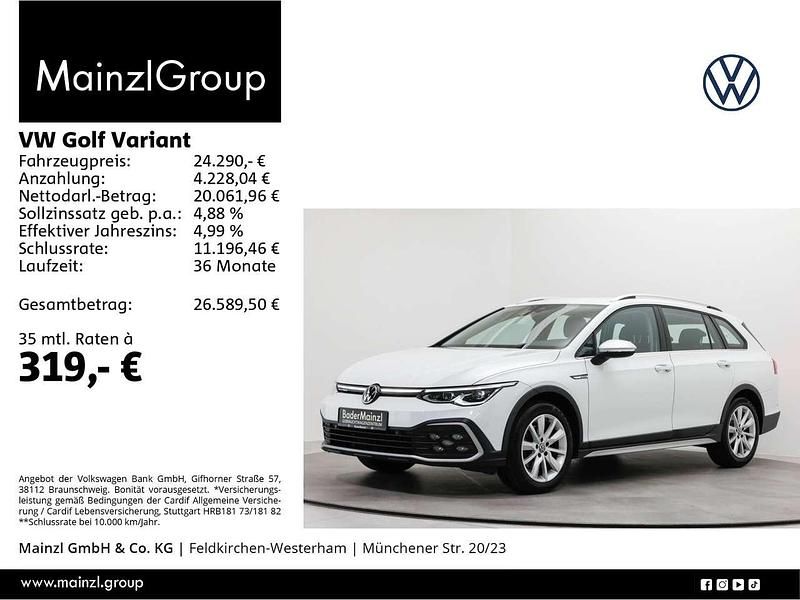 Pure white Gebraucht 2022 VW Golf Alltrack Kombi | 24.290 € (Fairer Preis) - Bild 1/3