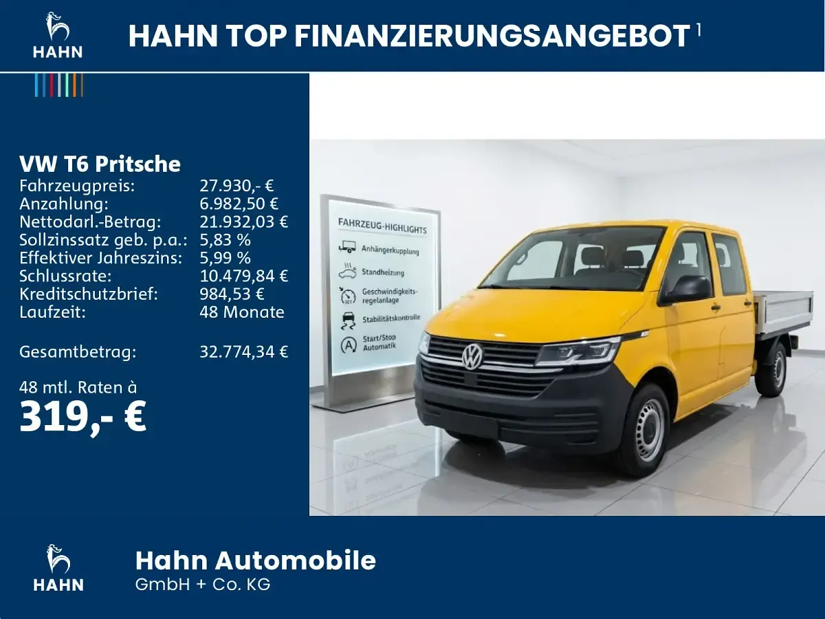 Usata VW T6.1 150 CV (110 kW) 2021 Giallo Furgone