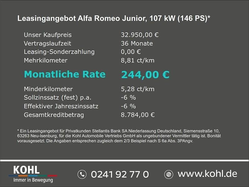 Neu Alfa Romeo GT Junior Edizione Speciale 145 PS (106 kW) 2026 Rot SUV