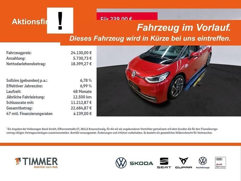 Gebraucht VW ID.3 Pro 150 kW (204 PS) 2022 Rot Kleinwagen