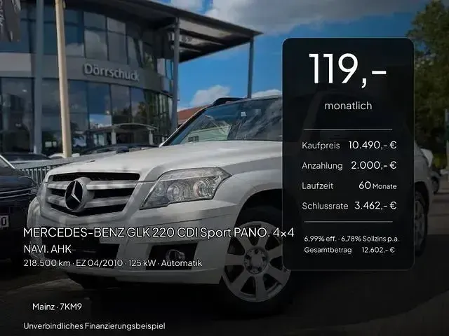 Gebraucht Mercedes GLK220 170 PS (125 kW) 2010 Calcitweiß SUV