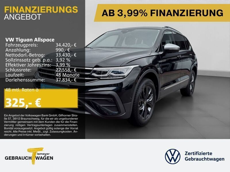 Schwarz Gebraucht 2024 VW Tiguan Allspace Move SUV | 34.420 € (Guter Preis) - Bild 1/4