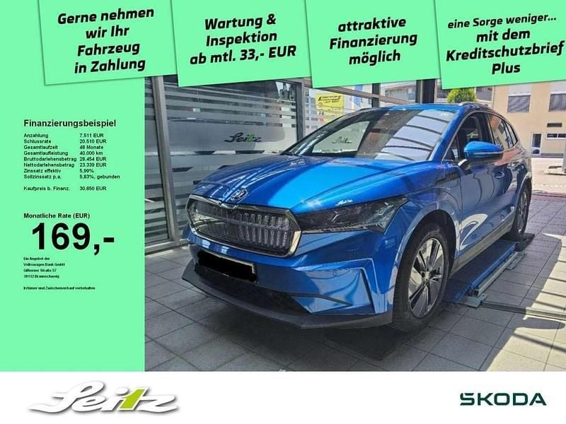 Blau Gebraucht 2022 Skoda Enyaq iV Suite SUV | 30.850 € (Guter Preis) - Bild 1/4