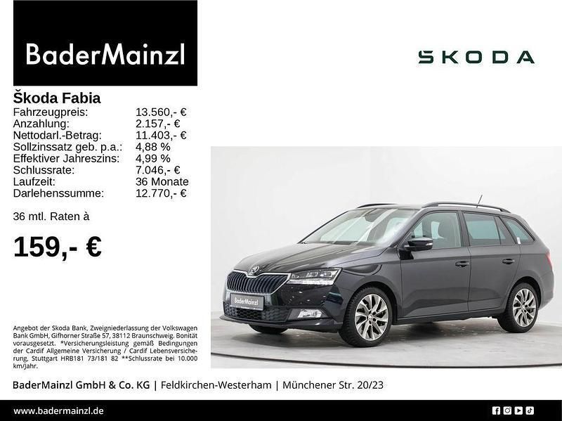 Schwarz Gebraucht 2022 Skoda Fabia Ambition Kombi | 13.560 € (Fairer Preis) - Bild 1/3