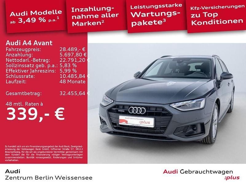 Gebraucht Audi A4 Advanced 265 PS (194 kW) 2022 Manhattangrau metallic Kombi