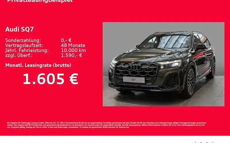 Neu Audi SQ7 Ambiente 507 PS (372 kW) 2025 Grün SUV