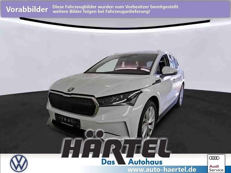 Moonweiß (white), metallic Gebraucht 2021 Skoda Enyaq iV SUV | 29.900 € (Fairer Preis) - Bild 1/4