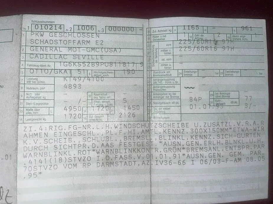 Gebraucht Cadillac Seville 203 PS (149 kW) 1993 Rot Limousine