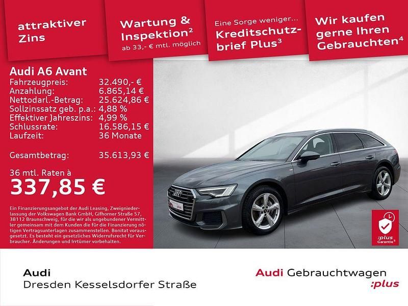 Daytonagrau perleffekt Gebraucht 2022 Audi A6 Sport Kombi | 32.490 € (Guter Preis) - Bild 1/4